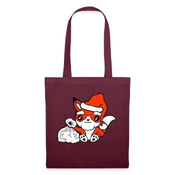 Fox Red Fox Santa Claus Christmas Gift - Tote Bag - burgundy - Front