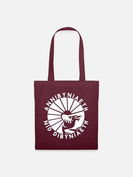Annibyniaeth Nid Dibyniaeth - Stoffbeutel - Burgunderrot