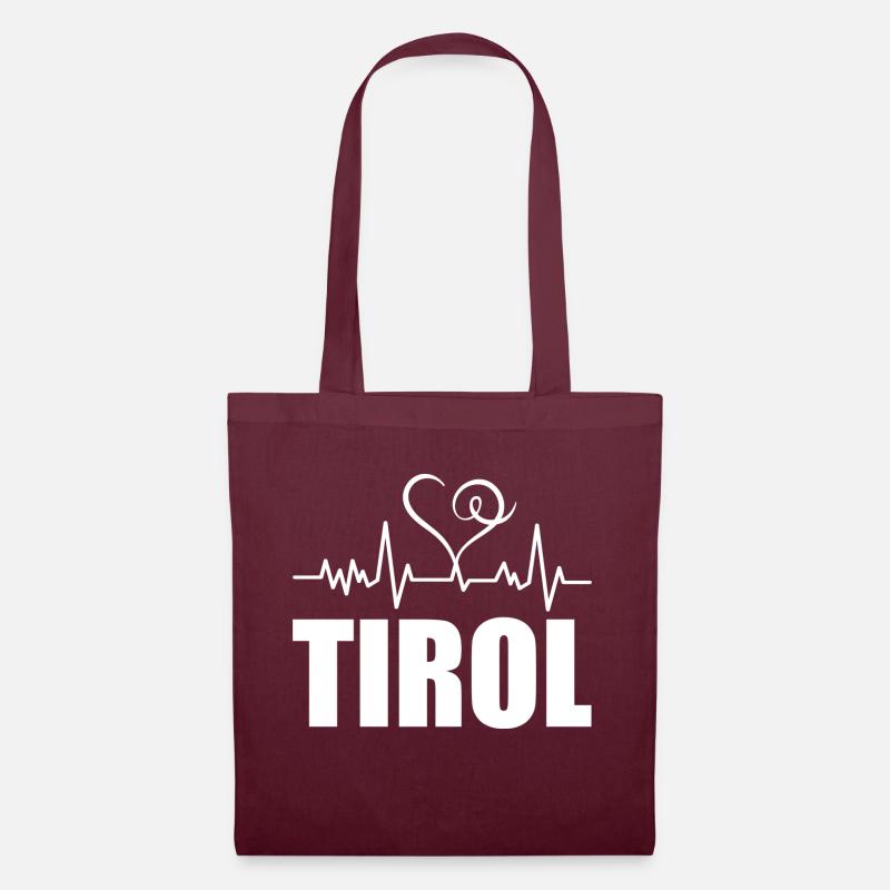 Heartbeat Tirol - Stoffbeutel - Burgunderrot