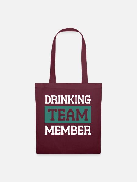 Drinking Team - Stoffbeutel - Burgunderrot