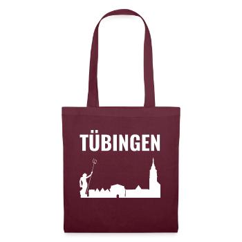 Tübingen Skyline City - Tote Bag - burgundy - Front