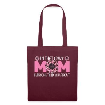 mother mum mom mum Geschenk - Stoffbeutel - Burgunderrot - Vorne