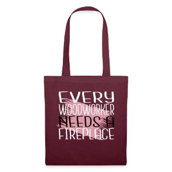 Charpentier travail Tshirts menuisier cadeau Cool - Sac en tissu - bordeaux - Devant