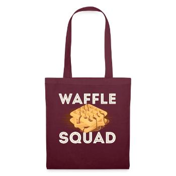 Waffle Squad - Frühstück für Waffelliebhaber - Stoffbeutel - Burgunderrot - Vorne