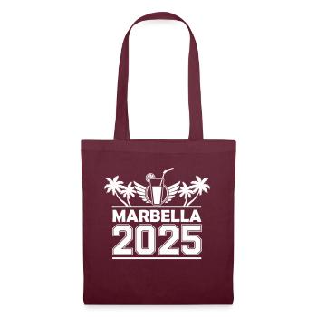 Marbella 2025 - Stoffbeutel - Burgunderrot - Vorne