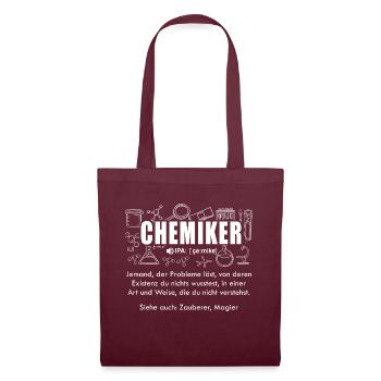 chimiste Dictionnaire - Sac en tissu - bordeaux - Devant