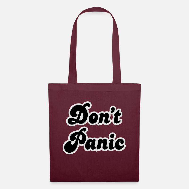 Ne paniquez pas - Sac en tissu - bordeaux