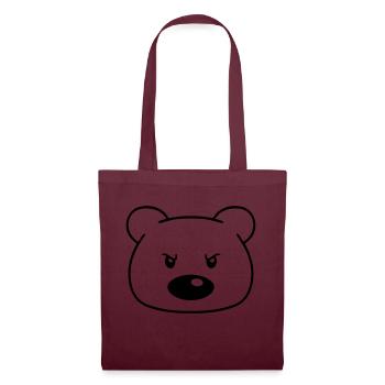 méchant méchant regard agressif dangereux b - Sac en tissu - bordeaux - Devant