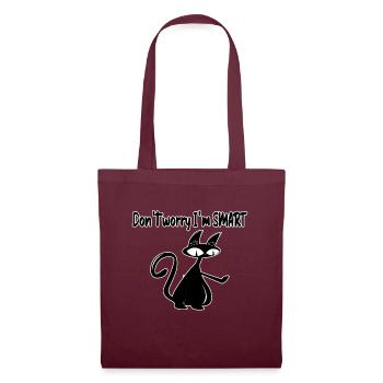 Don't worry, I'm smart - Tote Bag - burgundy - Front