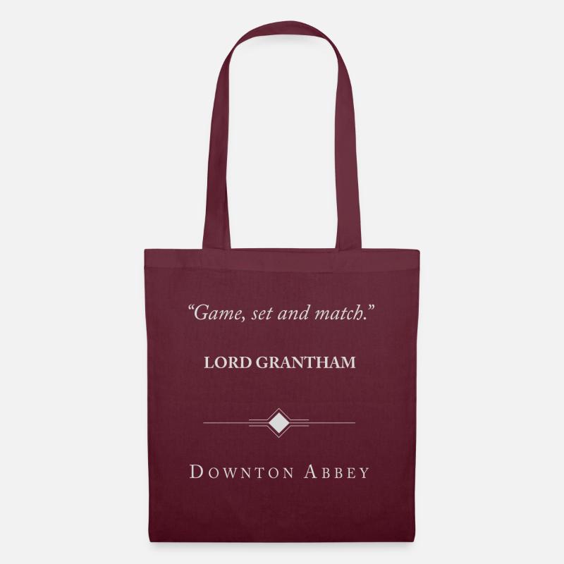 Downton Abbey Lord Grantham Game, Set & Match - Stoffbeutel - Burgunderrot