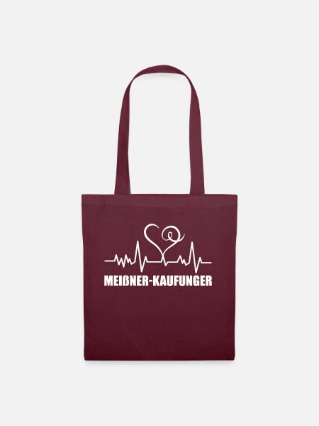 Heartbeat Meißner-Kaufunger - Stoffbeutel - Burgunderrot