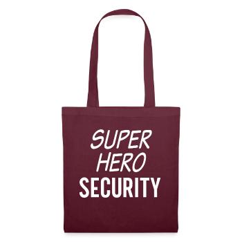 Super hero security dad mom daughter adult costume - Sac en tissu - bordeaux - Devant