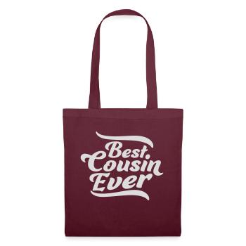 best cousin ever quote - Tote Bag - burgundy - Front