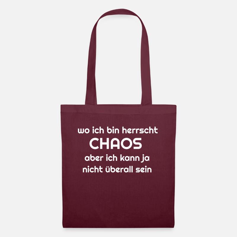 Chaos Desing - Stoffbeutel - Burgunderrot