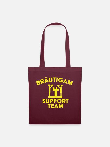 Bräutigam Support Team - Stoffbeutel - Burgunderrot