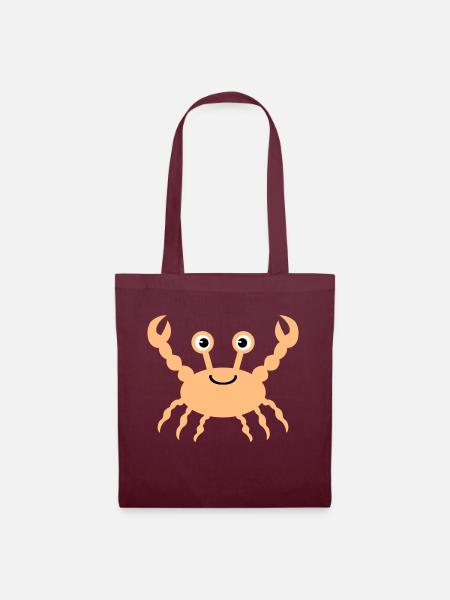 crab - Stoffbeutel - Burgunderrot
