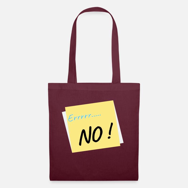 Errrr.....No! - Tote Bag - burgundy