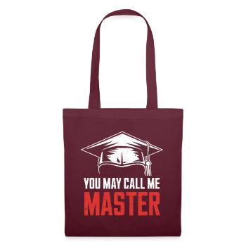 Design humoristique pour les diplômés de la maîtrise - Sac en tissu - bordeaux - Devant