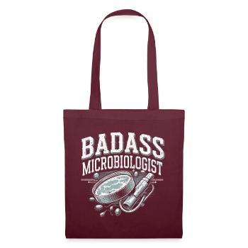 Leidenschaft für Mikrobiologie - Stoffbeutel - Burgunderrot - Vorne