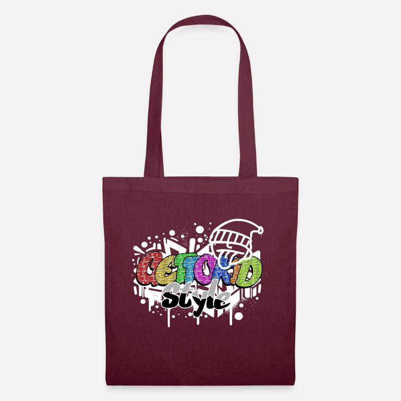 Getto kid Style Geschenk Graffiti Design - Stoffbeutel - Burgunderrot