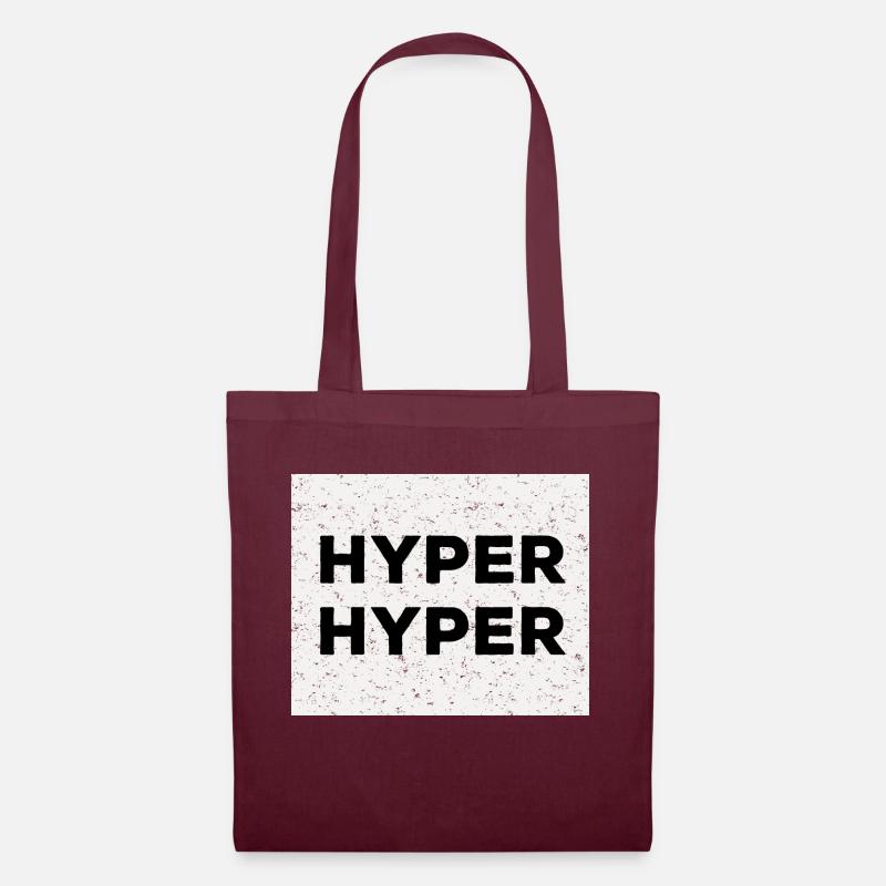 Hyper Hyper | Party Raver 90er Festival Techno Fun - Stoffbeutel - Burgunderrot