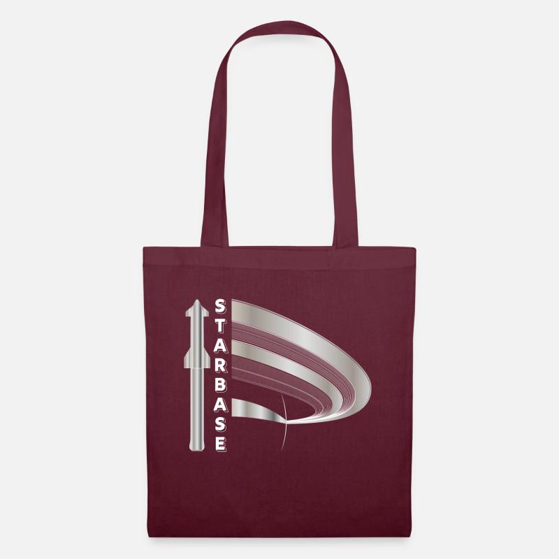 Starbase mit Saturn Logo. - Stoffbeutel - Burgunderrot
