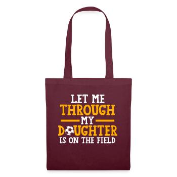 Soccer Mom Tochter Soccer Mom Sport Geschenk - Stoffbeutel - Burgunderrot - Vorne