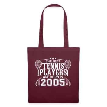 2005 joueur tennis | cadeau joueur de tennis 2005 - Sac en tissu - bordeaux - Devant