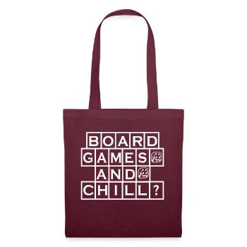 Boardgame Chess Backgammon Game Night - Tote Bag - burgundy - Front