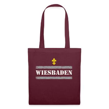 Wiesbaden - Stoffbeutel - Burgunderrot - Vorne