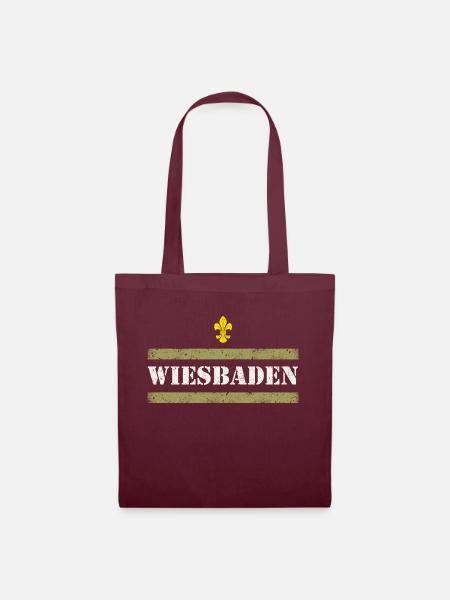 Wiesbaden 2 - Stoffbeutel - Burgunderrot