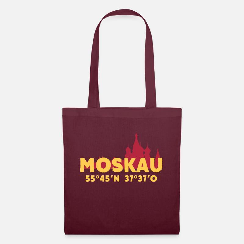 Moskau - Stoffbeutel - Burgunderrot