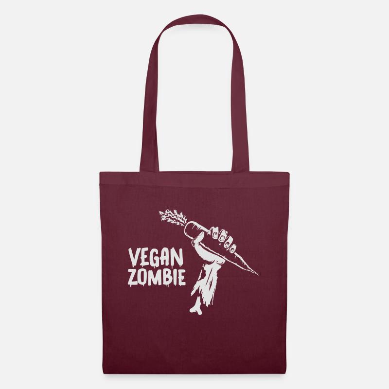 Vegan Zombie - Stoffbeutel - Burgunderrot