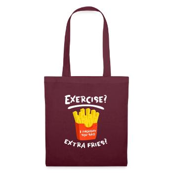 Exercise? Extra frieze? UNISEX FOOD - Tote Bag - burgundy - Front