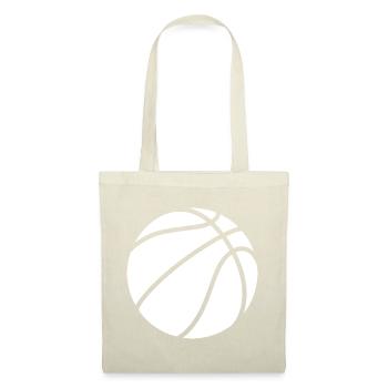 Logo de basket-ball blanc - Sac en tissu - nature - Devant