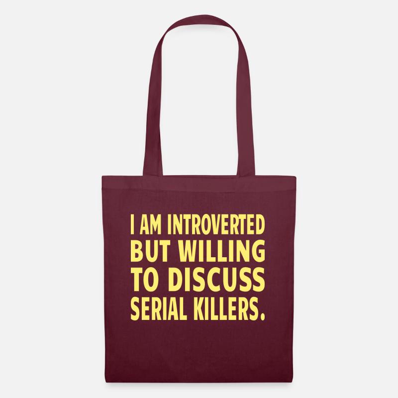 Serial Killer : discussing serial Killer - Stoffbeutel - Burgunderrot