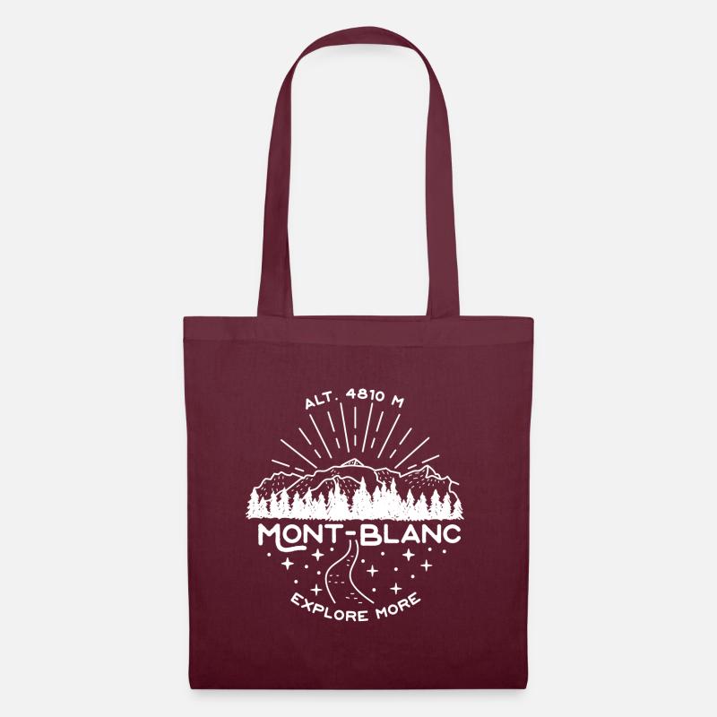 Badge Mont-Blanc explore more blanc - Sac en tissu - bordeaux