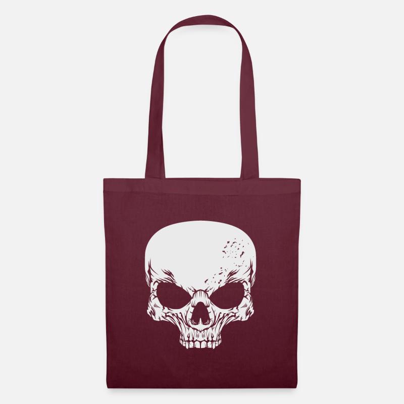 Skull skull skull - Tote Bag - burgundy