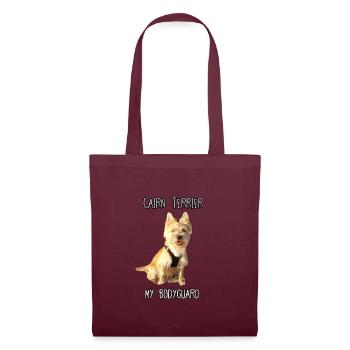 My Bodyguard - Cairn Terrier - Stoffbeutel - Burgunderrot - Vorne