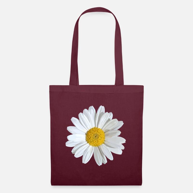 White daisies bloom - Tote Bag - burgundy