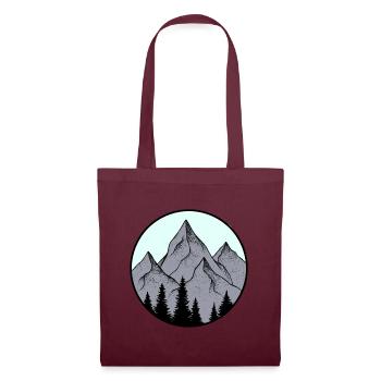 Mountain, Alps, logo - Tote Bag - burgundy - Front