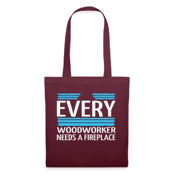 l’humour d’arbre permet de jouer aux t-shirts de charpentier - Sac en tissu - bordeaux - Devant