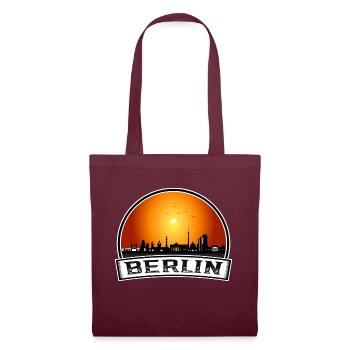 Berlin Skyline Retro Sun lettrage - Sac en tissu - bordeaux - Devant