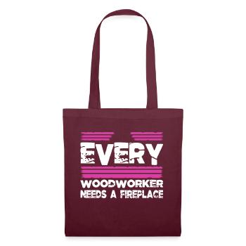 bingo salle tshirts construction charpentier - Sac en tissu - bordeaux - Devant
