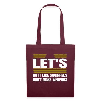 Idée cadeau paix signe drôle dictons vert - Sac en tissu - bordeaux - Devant