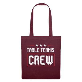 Table Tennis Crew - Stoffbeutel - Burgunderrot - Vorne