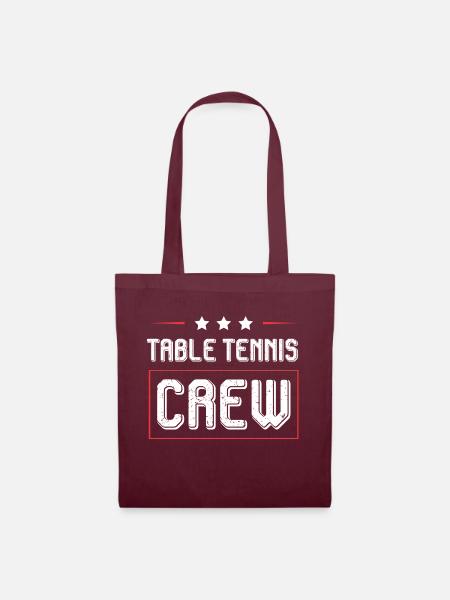 Table Tennis Crew - Stoffbeutel - Burgunderrot