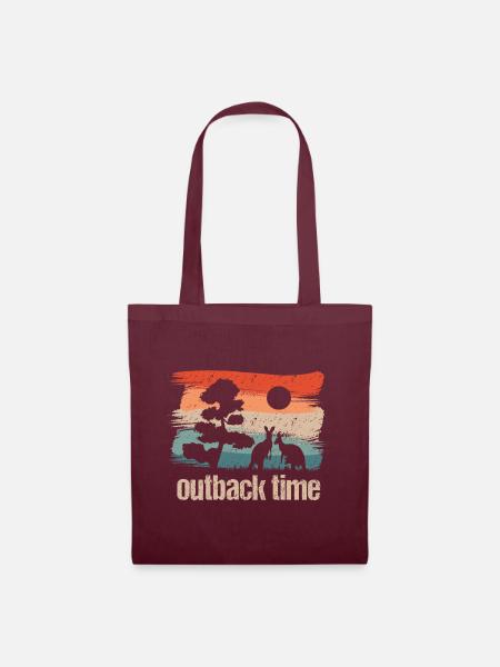 outback time retro style - Stoffbeutel - Burgunderrot