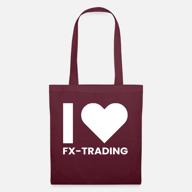 I LOVE FX-TRADING - Stoffbeutel - Burgunderrot