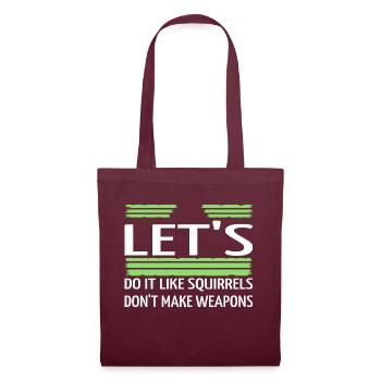 gift idea hippie happy statement joke - Stoffbeutel - Burgunderrot - Vorne